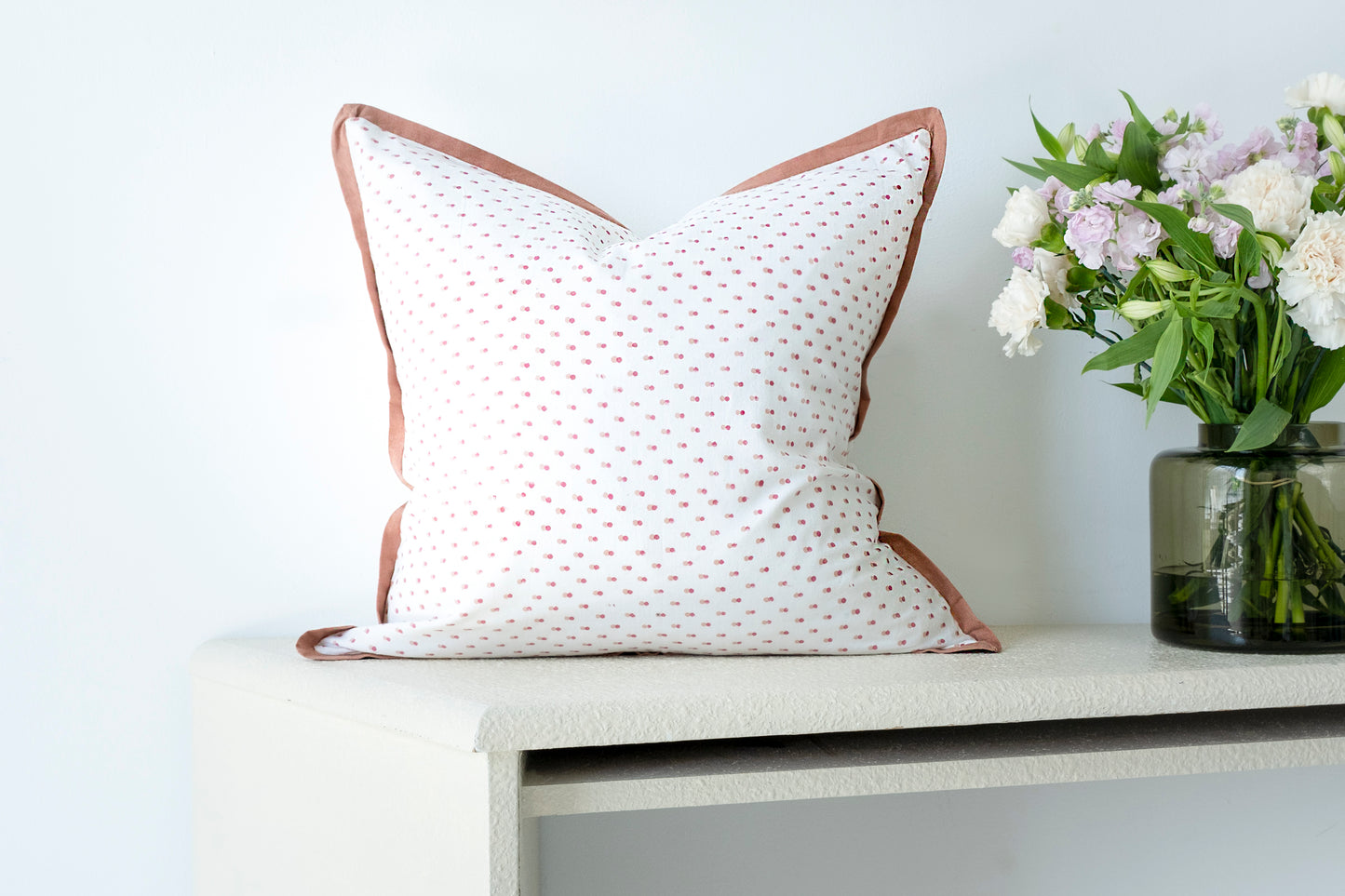 Bindu Cushion Cover | Polka Dot Block Print Pillow Cover