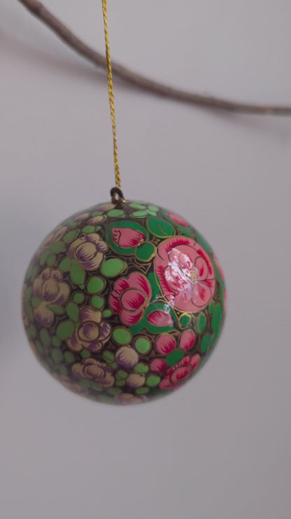 Hand painted Christmas Ornaments I (Set of 2)