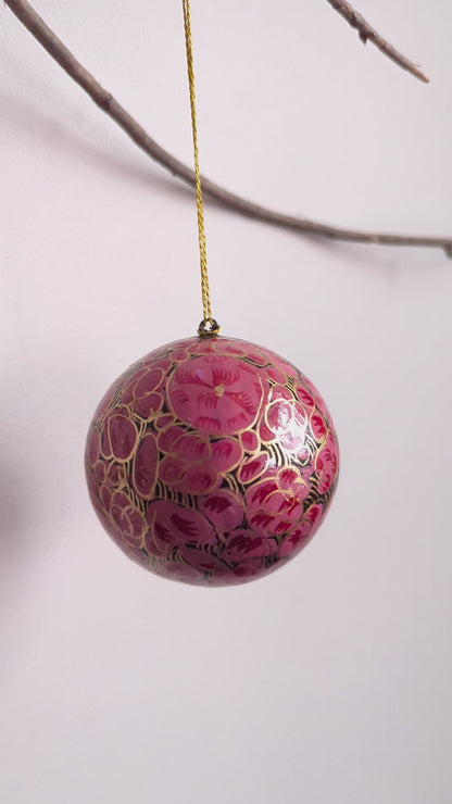 Hand painted Christmas Ornaments I (Set of 2)